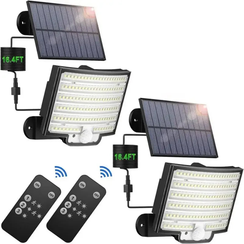 IP65 Waterproof Solar Outdoor Light-LED Motion Sensor Light with Remote Control Waterproof Security Flood Light for Garage Porch