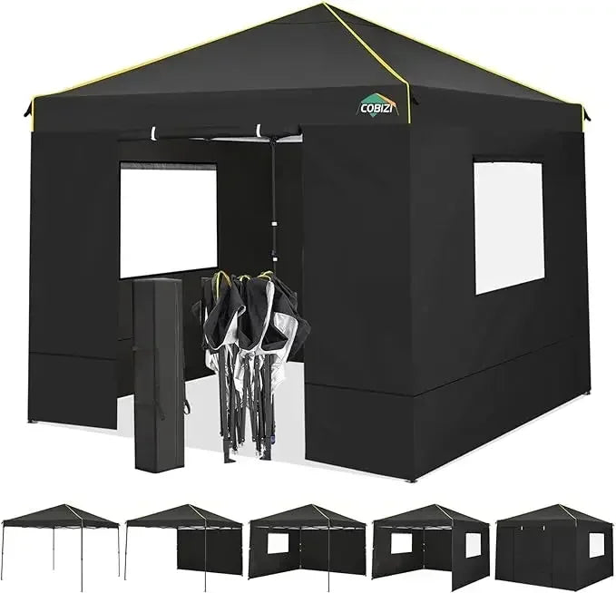 Hot sales10x10 Pop Up Canopy Gazebo with Mesh Windows 2.0, Easy up Canopy Tent 10x10, Portable Waterproof Outdoor Canopie with 4