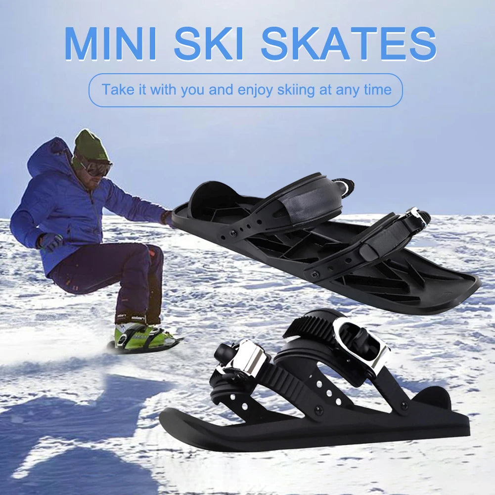 Winter Sled Skates Compact Skiing Accessory Outdoor Sports Lightweight Skis Snowblades Multifunctional Adjustable Skiing Tool  ﻿