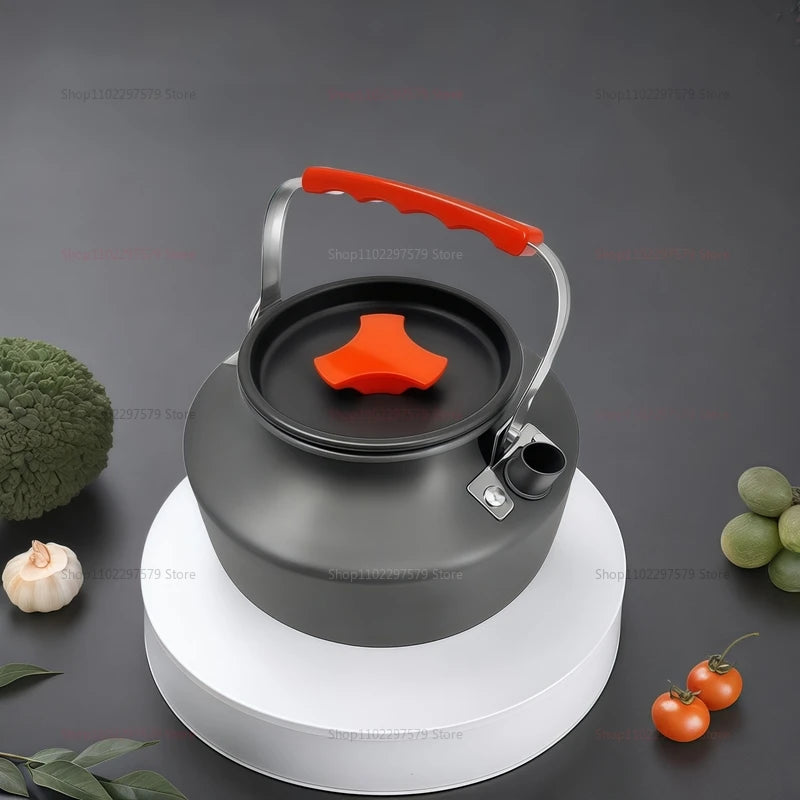 Outdoor Camping Cookware Set for 2-3 Persons Including Folding Pot Kettle with Tableware Portable Backpacking Stove Kit