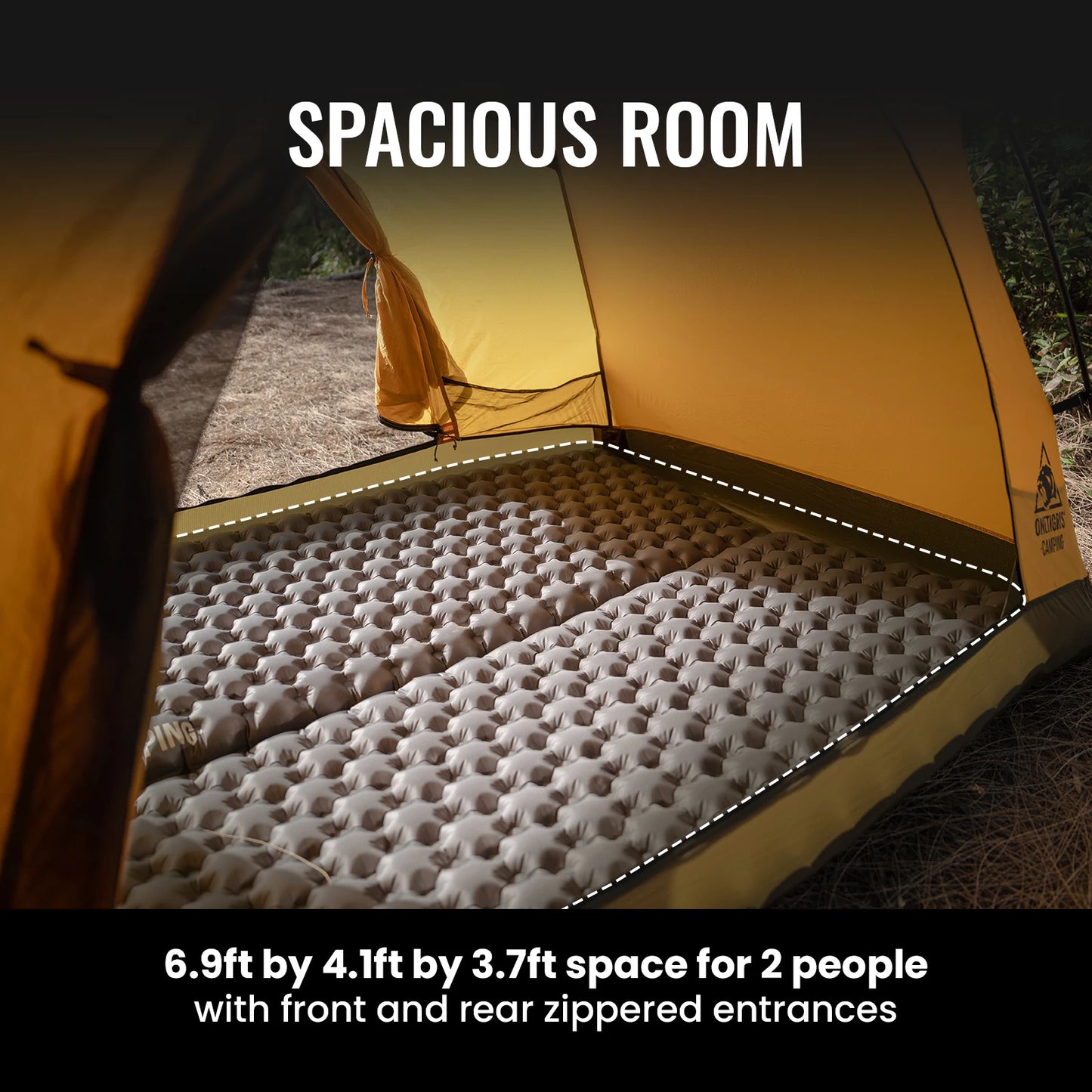 OneTigris Stella Camping Tent 4 Season 2 Person Tourist Tents Lightweight Double Layer 3000mm Waterproof Outdoor Hiking Beach