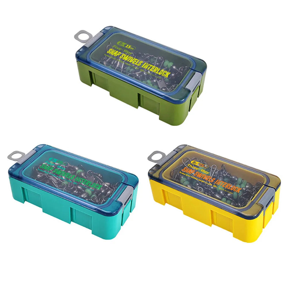 Ball Bearing Squid Jig Fishing Swivels Luminous Snap Rolling Sea Fishing Swivels Snaps Connector Fishing Swivel Connector
