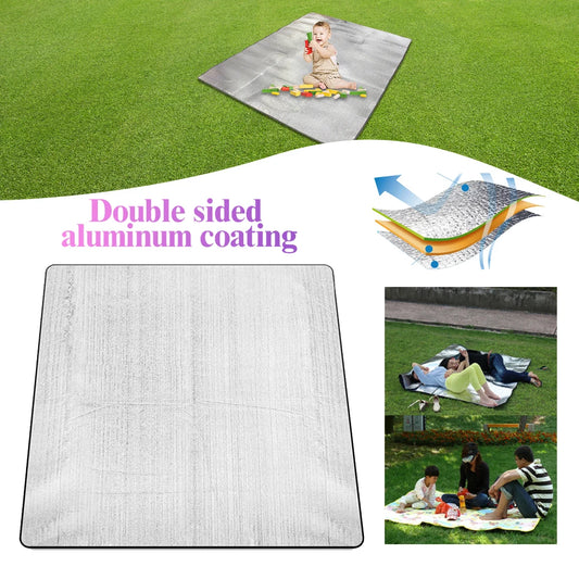 1/2PC Camping Foam Foil Blanket Waterproof Double-Sided Outdoor Sleeping Pad Aluminum Insulation Foam Foil Mat For Camping Beac