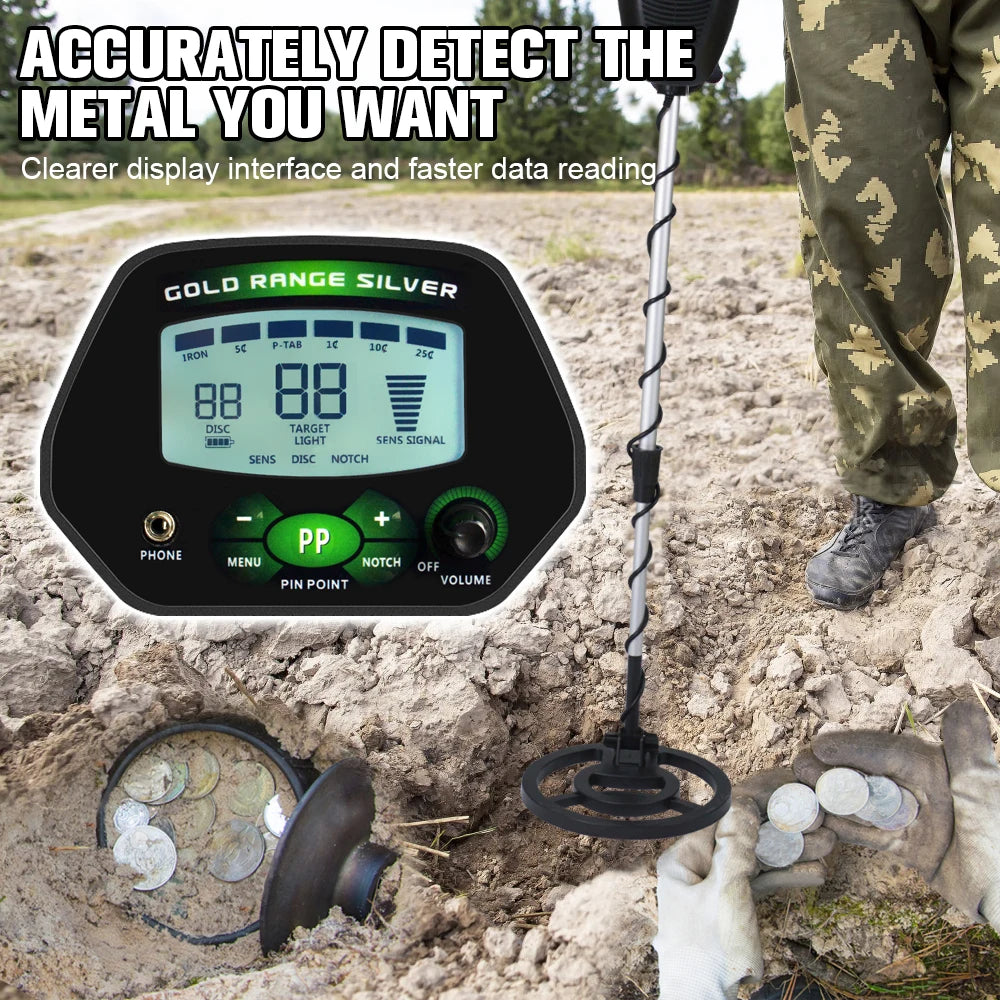 MD-4090 Professional Metal Detector Waterproof High Accuracy Underground Metal Detector Gold Digger Treasure Hunting Scanner