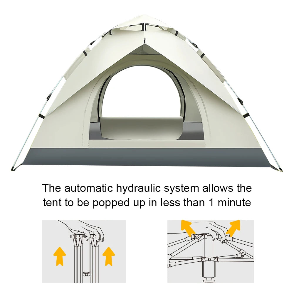 Fully Automatic Portable Tent Lightweight Easy Set Up Tent Waterproof Quick Open Tent for Hiking Backpacking Camping