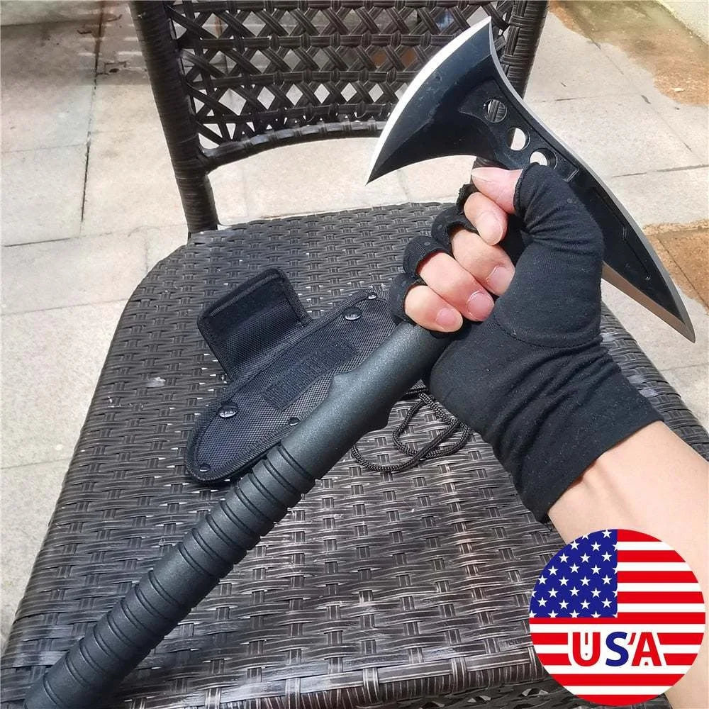 "USA SELLER FAST SHIPPING 15.74" Survival Tomahawk Tactical Throwing FIXED BLADE Camping Hatchet Hunting Survival AXE Knife