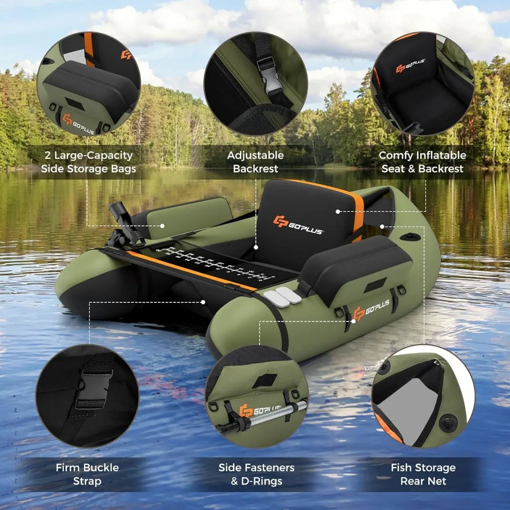 Garden Furniture Inflatable Float Tube,  Pump,Storage Bag,Adjustable Straps, for Angling, 350LBS Load Capacity