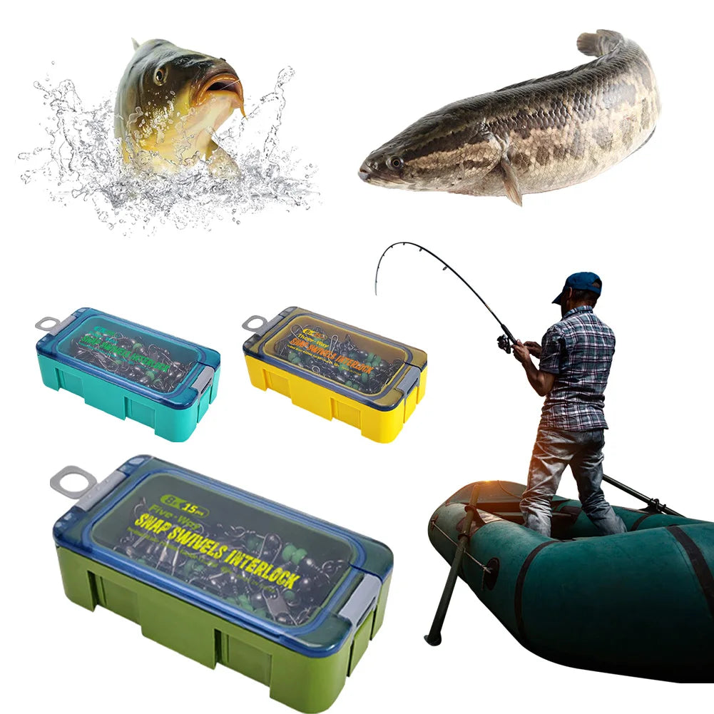 Ball Bearing Squid Jig Fishing Swivels Luminous Snap Rolling Sea Fishing Swivels Snaps Connector Fishing Swivel Connector
