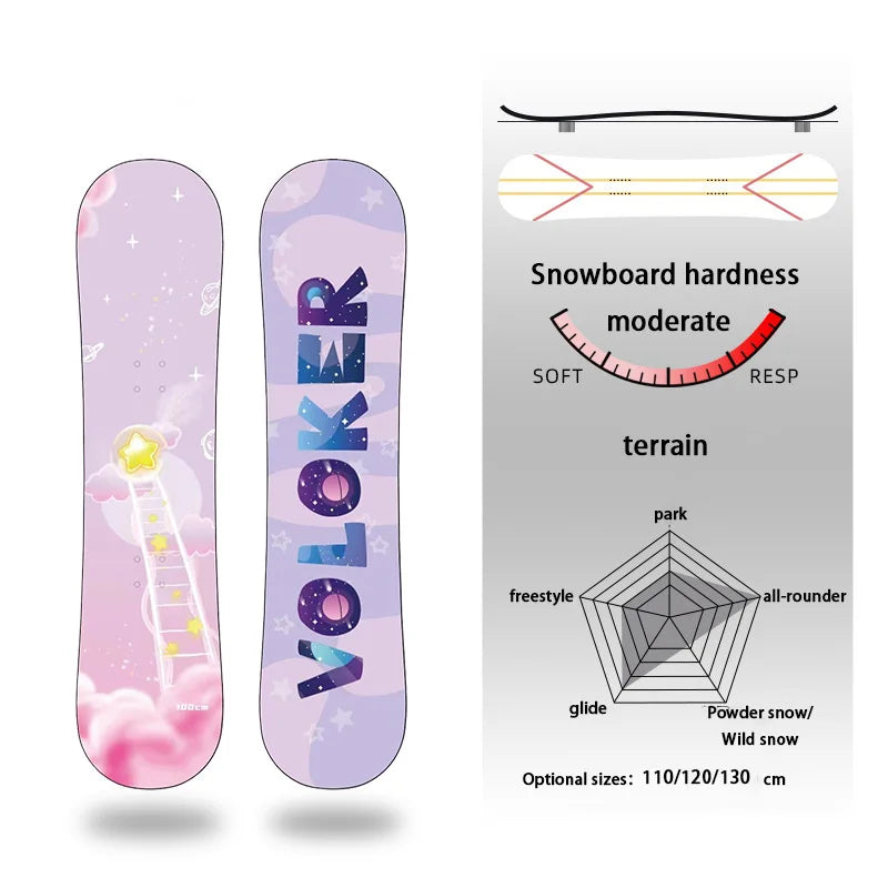 Children's Snowboard Classic CAMBER Shape Beginner-Friendly All-Terrain Children's Snowboard Teenagers All-Terrain