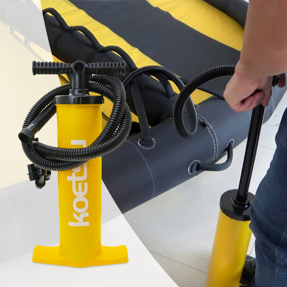 4L Kayak Air Pump Double Action Inflation Pump Portable Hand Pump Handheld Air Inflator for SUP Surfboard Inflatable Boat