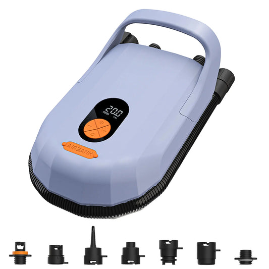 Electric Air Pump with Battery 7800 mAh 20 PSI Max Rechargeable 12 V DC Car Connection Pump for Boards, Surf Kite