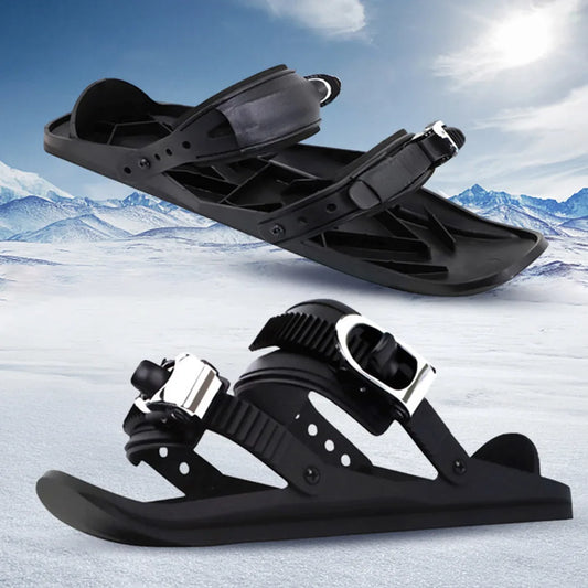 Mini Short Ski Skates Short Mini Skating Ski Shoes Portable Short Snow Skateboard for Winter Outdoor Sports