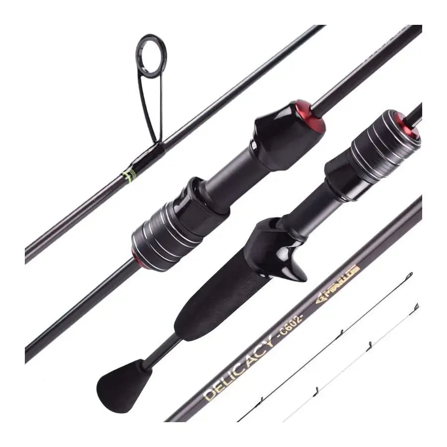 UL Spinning Rod Casting Rod Ultralight Carbon Fiber Hollow Solid 2 Tips Freshwater Saltwater Fishing Rods