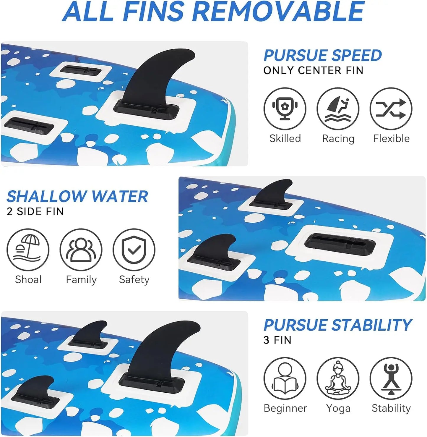 Inflatable Stand Up Paddle Board with Kayak Seat, Non-Slip Deck SUP Paddle Board with Premium Kayak, Portable Standing Boat