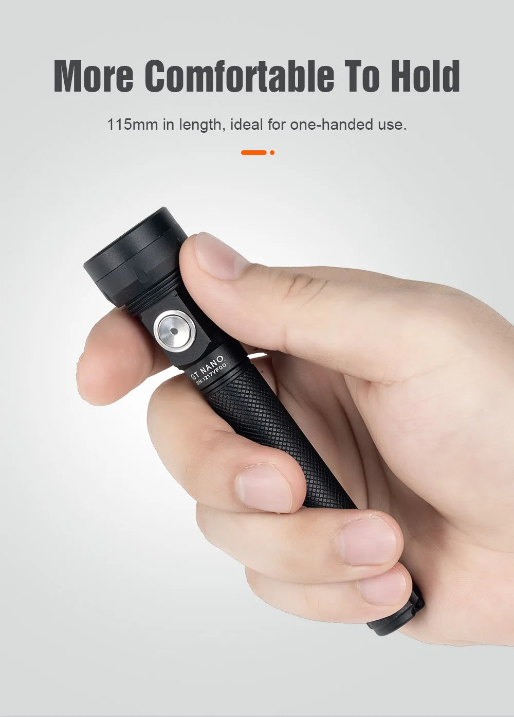 Outdoor Camping flashlight USB rechargeable EDC Flashlight Mini Torch For Hiking walking Lumintop GT NANO Portable Keychain flas