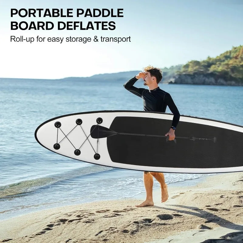 Inflatable Stand Up Paddle Board Ultra-Light 10' × 30" × 6" with Premium SUP Board Accessories Kit Adjustable Paddle Hand