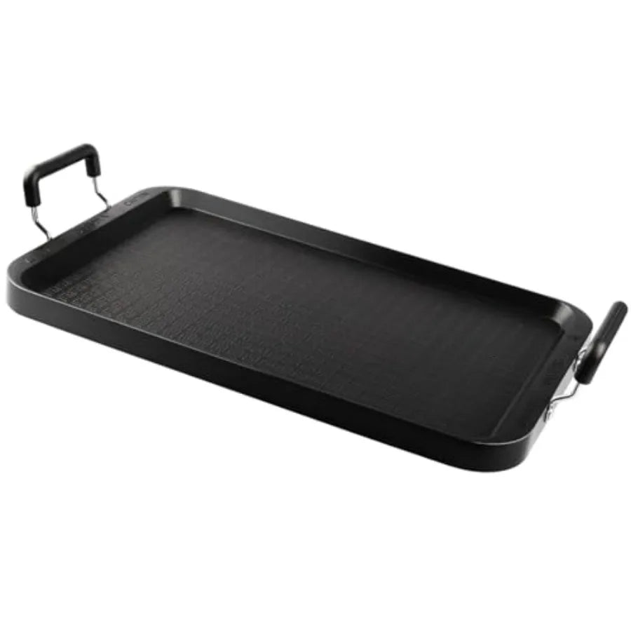 Stove Top Flat Griddle 2 Burner Griddle Pan for Stove Top Grill Alumum Pancake pan Non-Stick Charcoal Grill For Outdoor/Campg