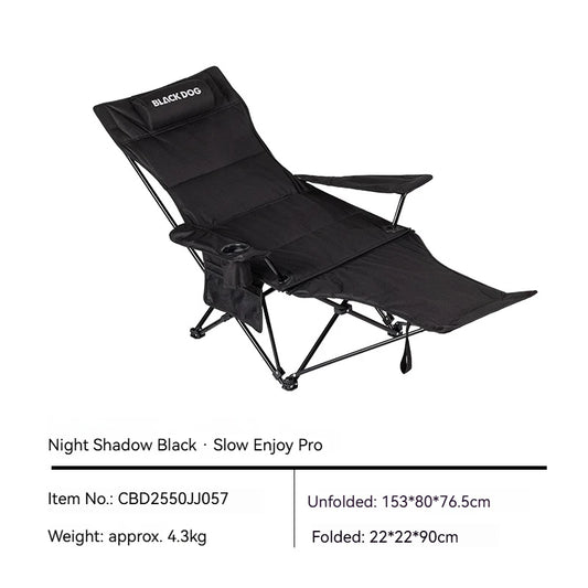 Folding Recliner Camping Portable Napping Outdoor Beach Chair in Autumn and Winter