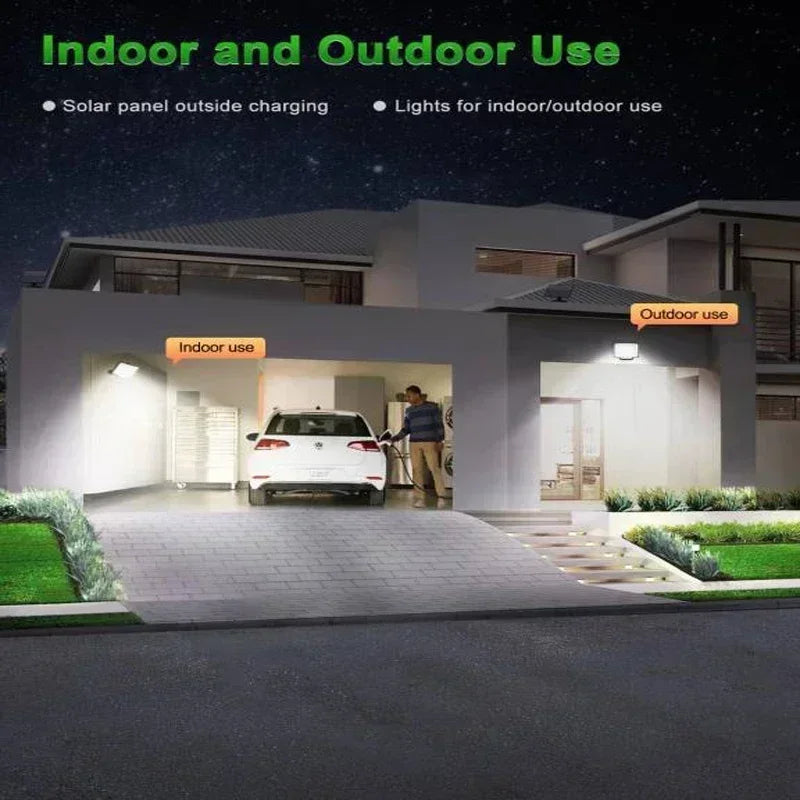 IP65 Waterproof Solar Outdoor Light-LED Motion Sensor Light with Remote Control Waterproof Security Flood Light for Garage Porch