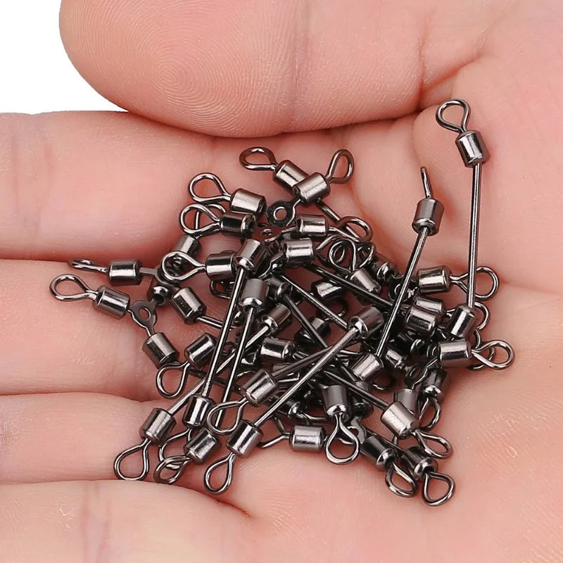 15Pcs Durable Y Shape 3 Way Rolling Swivels Fishing Hook Lure Connectors Tackle Accessory(4#)
