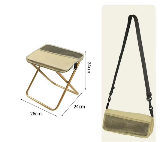 Portable Ultralight Mini Folding Stool for Outdoor Camping Foldable Chair Stool Pocket Fishing Hiking Beach Park Travel