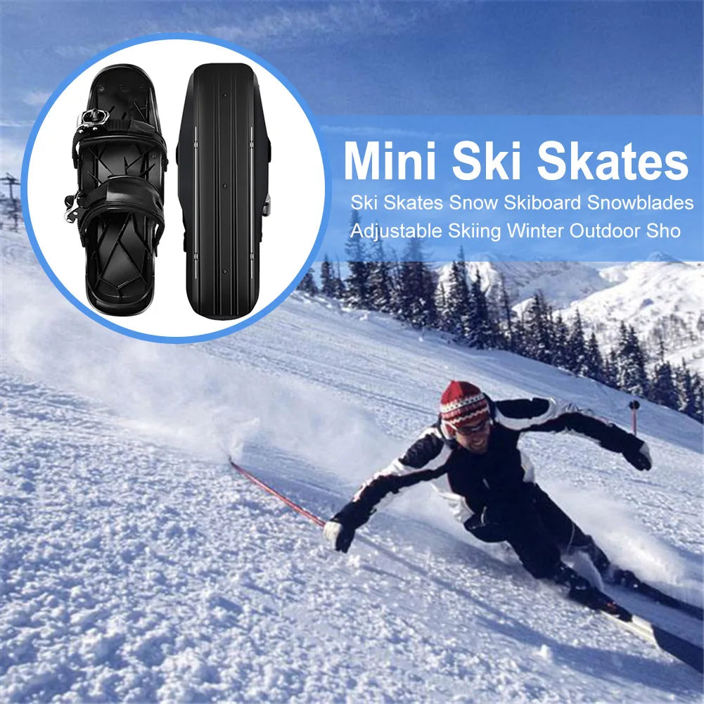 Winter Sled Skates Compact Skiing Accessory Outdoor Sports Lightweight Skis Snowblades Multifunctional Adjustable Skiing Tool  ﻿