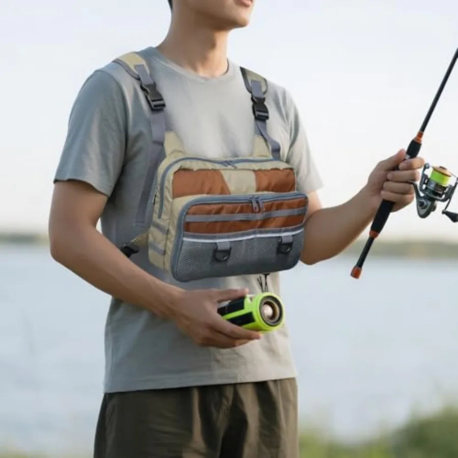 Fishing Chest Pack Fly Fishing Bag for Men and Women Tackle and Fly Boxes Storage Pack Hunting Binocular Pack