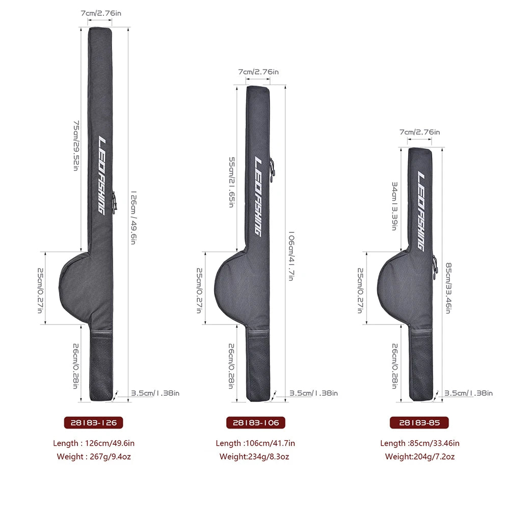 Waterproof Foldable Fishing Rod Carrier Bags Portable Oxford Cloth Adjustable Tackle Fishing Pole Holder Storage Case Rod Bags