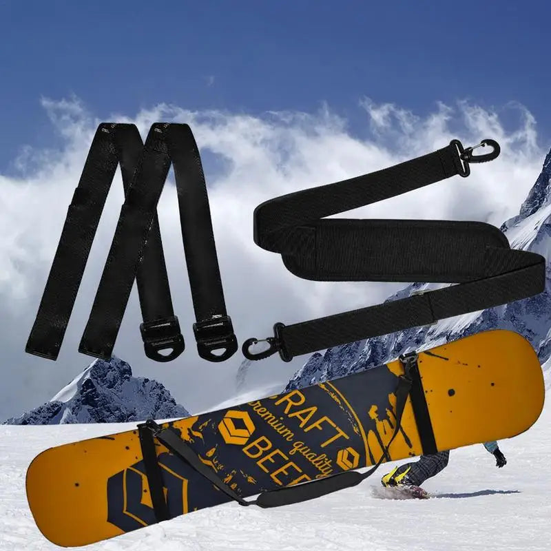 1pcs Snowboard Back Straps Adjustable Snowboard Webbing Nylon Portable Non-slip Ski Back Straps For Snowboard Paddleboard