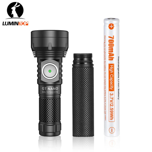 Outdoor Camping flashlight USB rechargeable EDC Flashlight Mini Torch For Hiking walking Lumintop GT NANO Portable Keychain flas