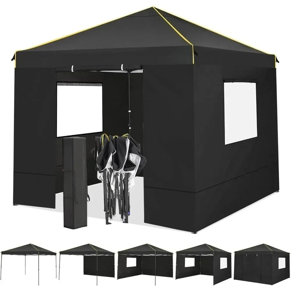 Hot sales10x10 Pop Up Canopy Gazebo with Mesh Windows 2.0, Easy up Canopy Tent 10x10, Portable Waterproof Outdoor Canopie with 4