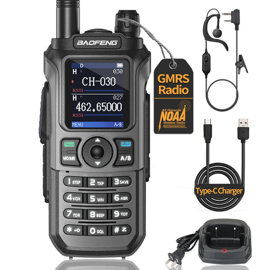 1/2PCS BAOFENG GM-21 PRO Walkie Talkie Wireless Copy Frequency Type-C NOAA Up UV-21 PRO V2 Ham Radio Two Way Radio For Hunting