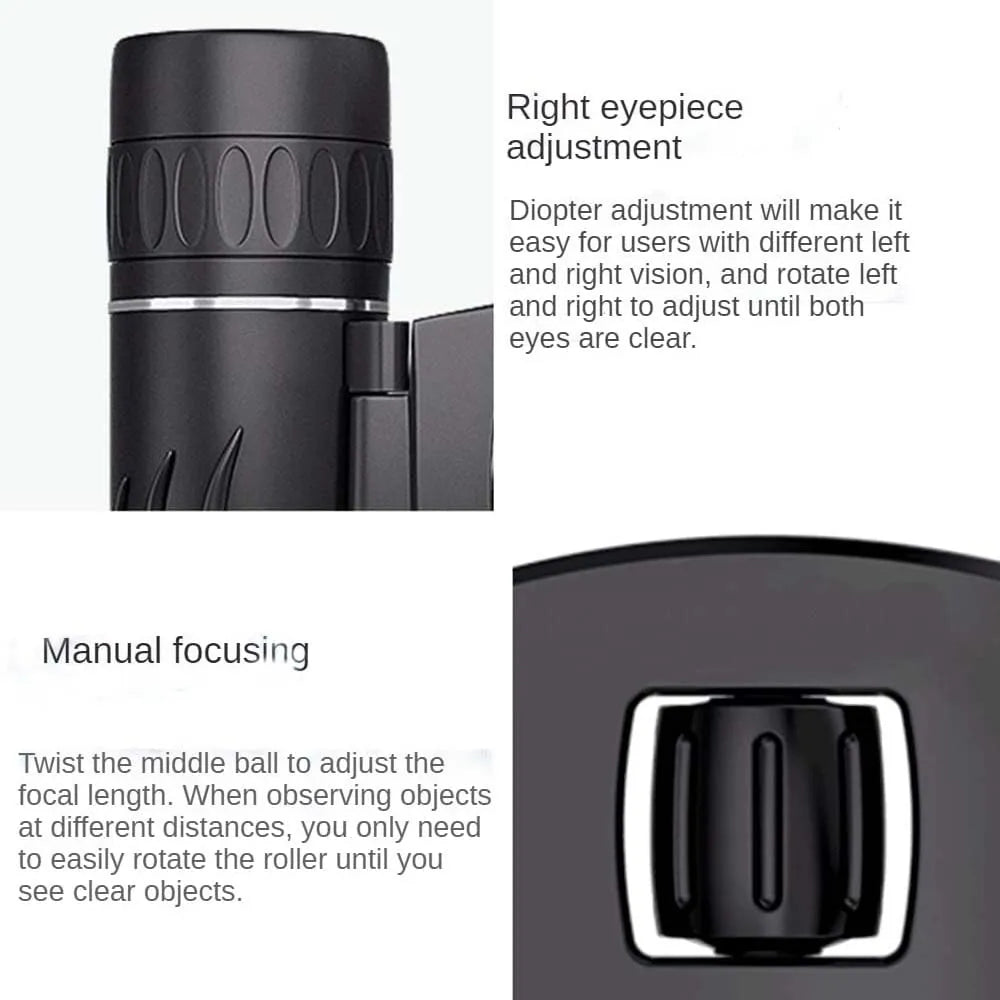 40x22 2000m Zoom BAK4 HD Telescope Professional Powerful Binoculars Long Range Portable Monocular Optics For Camping Outdoor