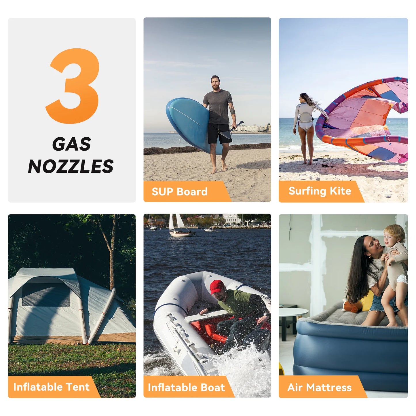 Electric 20PSI SUP Pump 38.48Wh Battery Paddle Board Inflation Deflation for Kayak Boat Surfing Board Stand Up Paddle