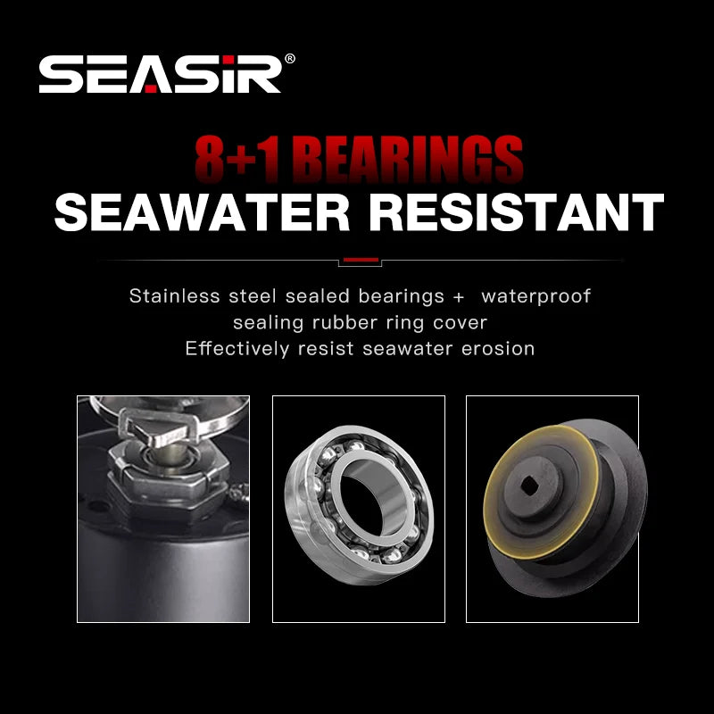 Spining Reel P-Series Ultralight Carbon Fiber Washers 8+1BB Max Drag 9Kg Freshwater Saltwater Fishing Coil