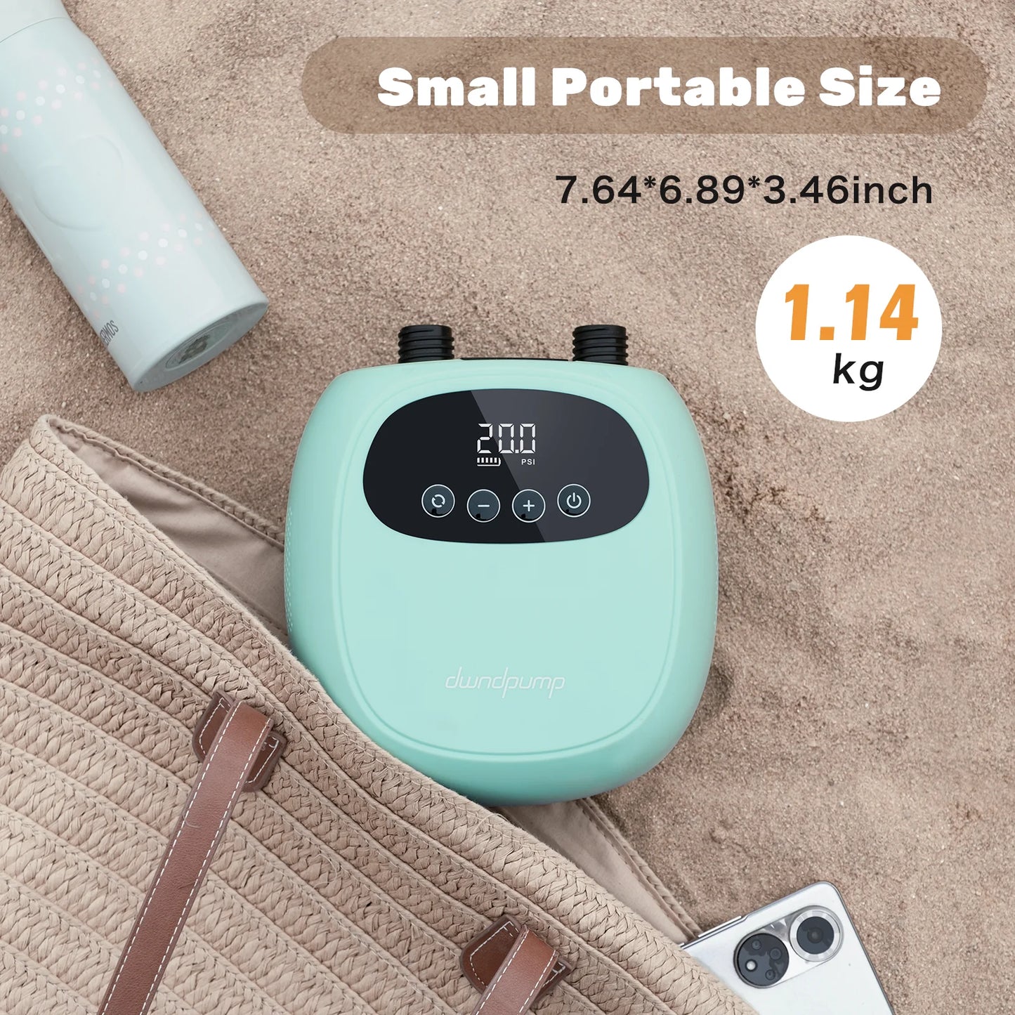 Electric 20PSI SUP Pump 38.48Wh Battery Paddle Board Inflation Deflation for Kayak Boat Surfing Board Stand Up Paddle