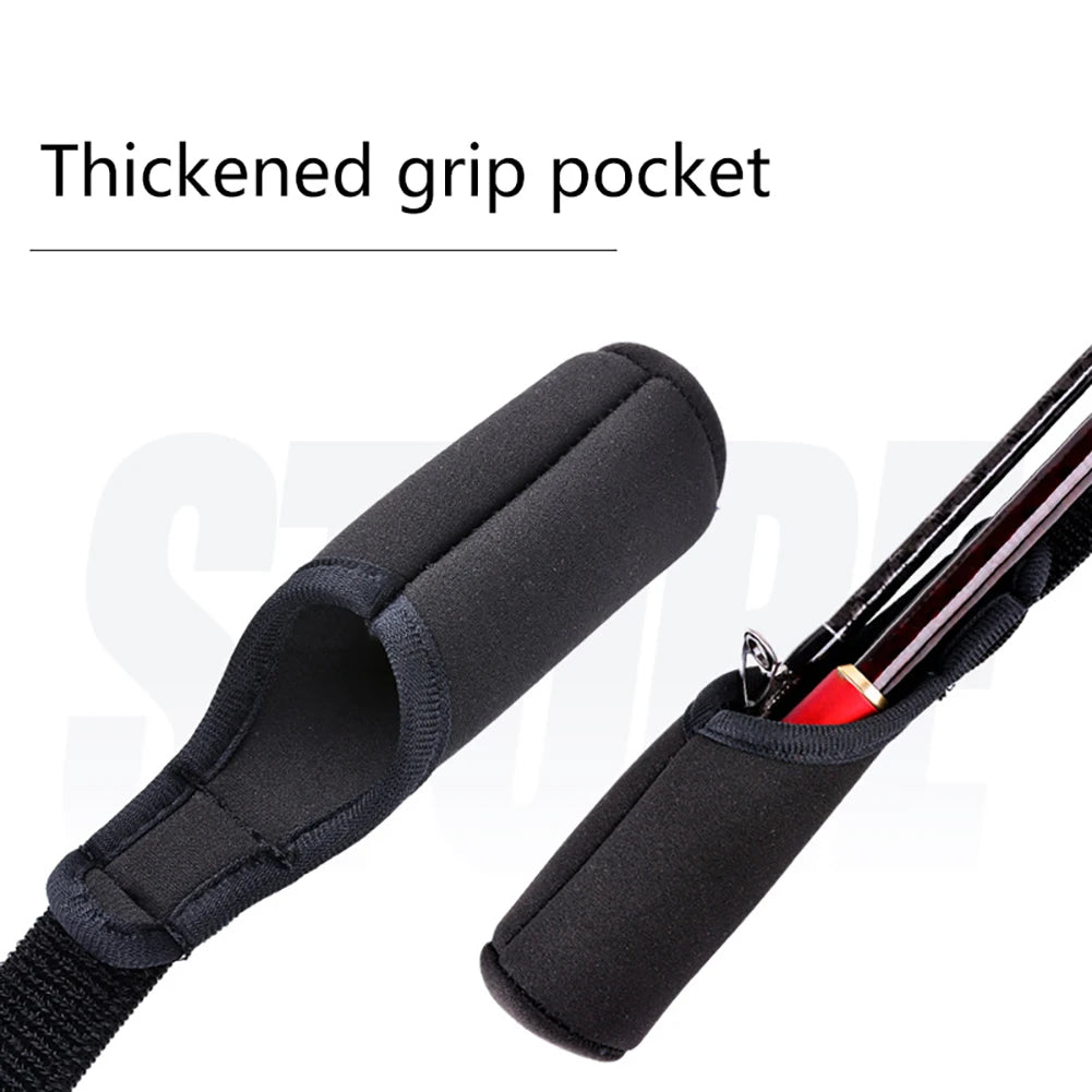 Fishing Rod Protection Sleeves  Bundle Rod Belt Adjustable Fishing Rod Sleeves Cover Strap Rod Organizer Fish Tool