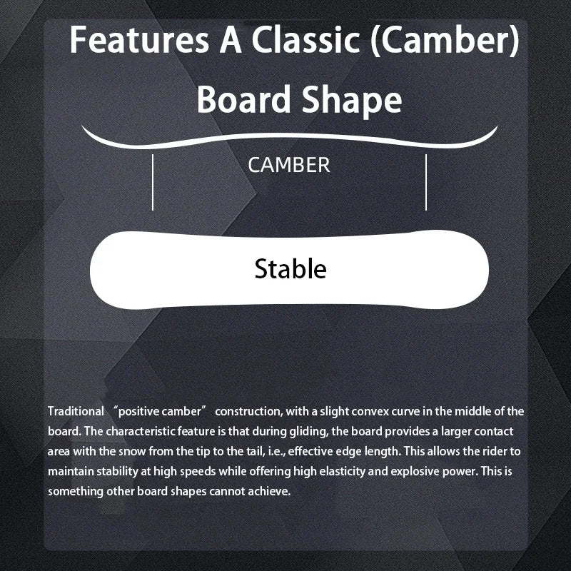 Children's Snowboard Classic CAMBER Shape Beginner-Friendly All-Terrain Children's Snowboard Teenagers All-Terrain