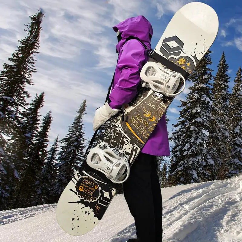 1pcs Snowboard Back Straps Adjustable Snowboard Webbing Nylon Portable Non-slip Ski Back Straps For Snowboard Paddleboard