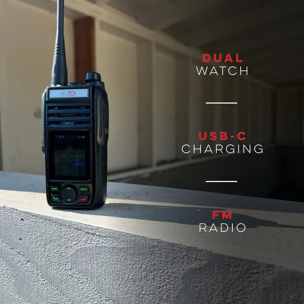GMRS-PRO 5W Long-Range Two-Way Radio – IP67 Waterproof, Bluetooth VOX, GPS, NOAA, Compass, Dual-Band Scanner, Off-Grid Location Sharing